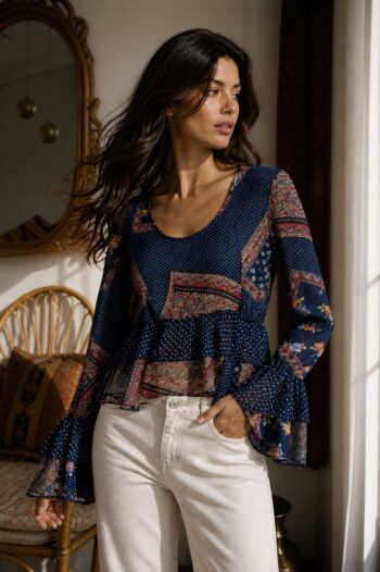 Maglietta Pinko fantasia a pois & floreale Tg S/M