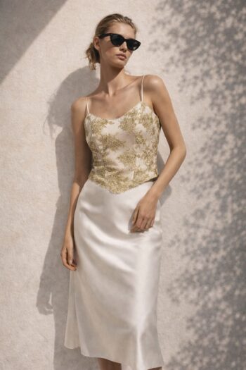 Corsetto beige & dorato Tg XS/S