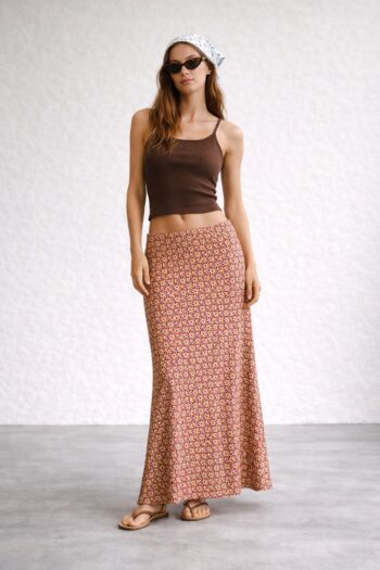 Gonna lunga fantasia floreale Tg S/M