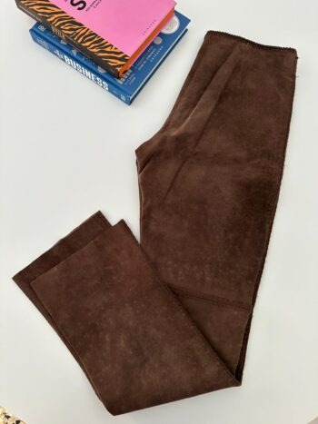 Pantalone testa di moro in suede Tg S/M