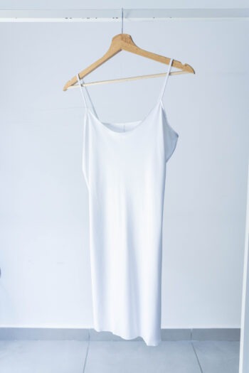 Slip dress bianco basic Tg S/M