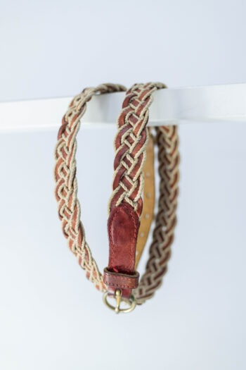 Cintura intrecciata colori terra