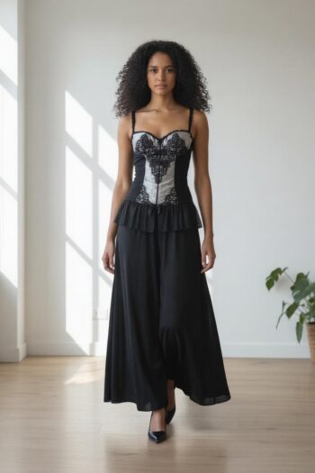 Corsetto bianco & nero 80C