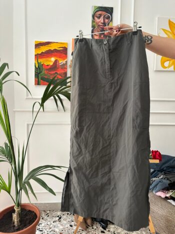 Gonna cargo grigia scuro Tg S