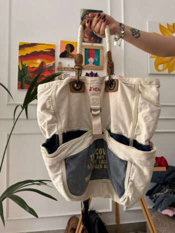 Maxi borsa Tommy Hilfiger in denim