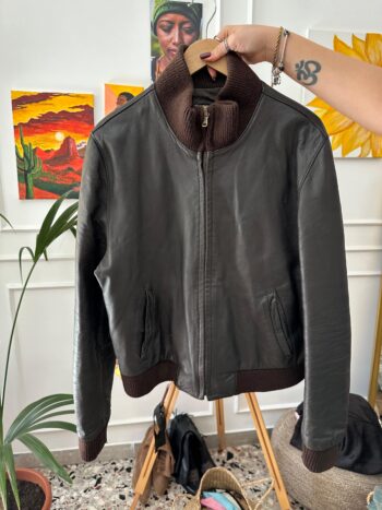 Bomber testa di moro in vera pelle Tg unica