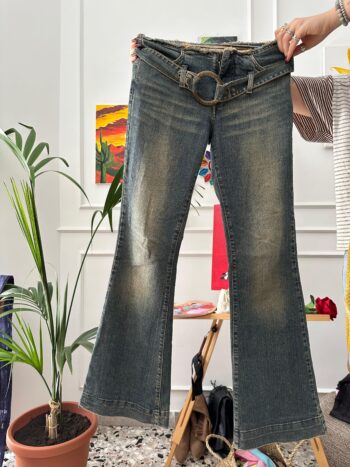 Jeans Fornari lavaggio sabbia scuro con cintura Tg S