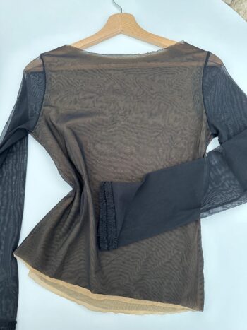 Top velato nero Tg S/M