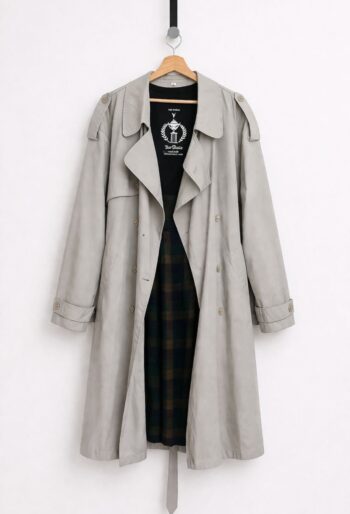 Trench grigio ghiaccio Tg unica