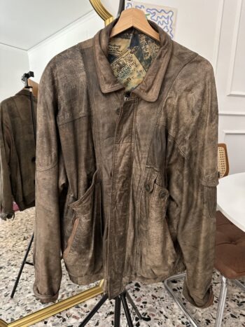 Bomber verdone invecchiato in vera pelle Tg unica