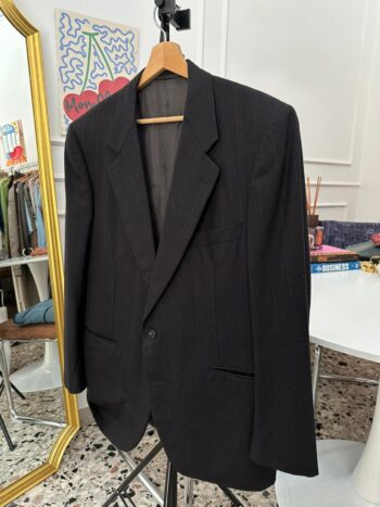 Completo Dior antracite gessato in pura lana Tg M/L
