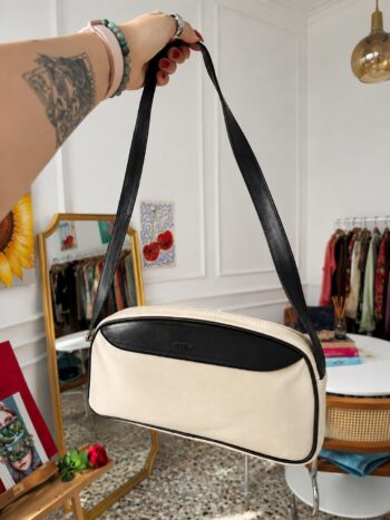 Borsa Furla panna & nera anni 2000