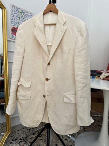 Completo Etro panna in puro lino Tg S/M
