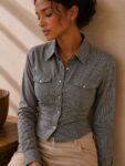 Marella La Camicia – Camicia vichy bianco e nero Tg S/M