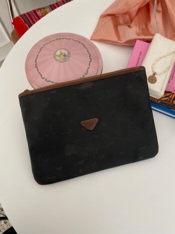 Pochette Armani in tessuto & pelle