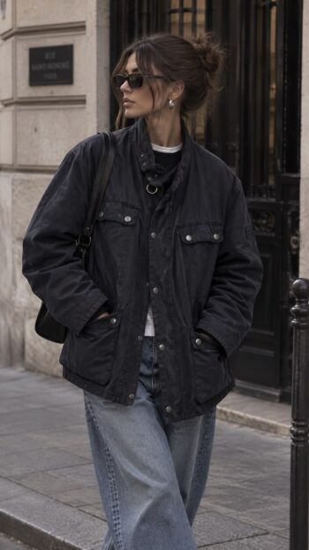 Barbour International Wax Jacket – Black Tg Unica