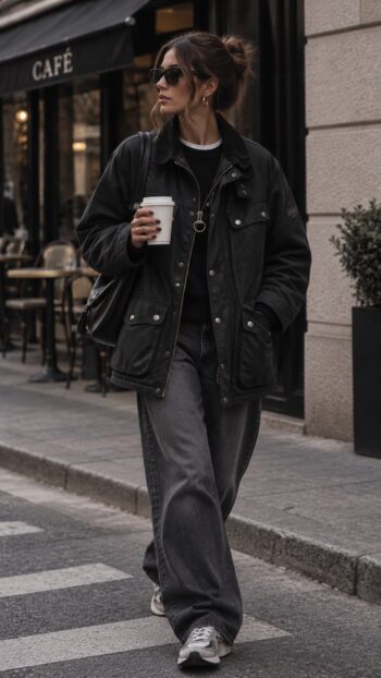 Barbour International Wax Jacket – Black Tg M