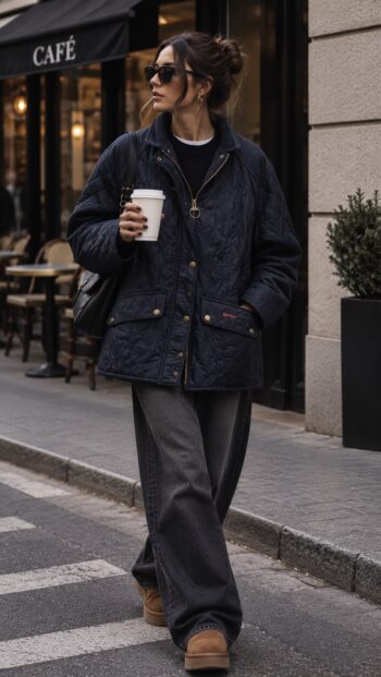 Barbour Quilted Jacket – Red Logo Tg Unica