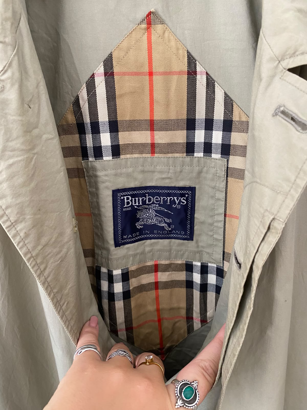 Trench Burberry Vintage con interno removibile Tg unica - immagine 4