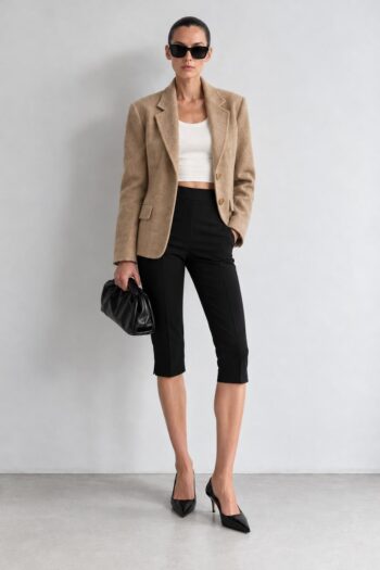 Blazer MaxMara sabbia in lana & cashmere Tg S/M
