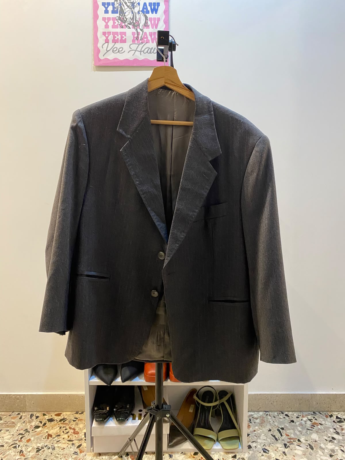 Blazer Valentino grigio gessato Tg unica - immagine 4