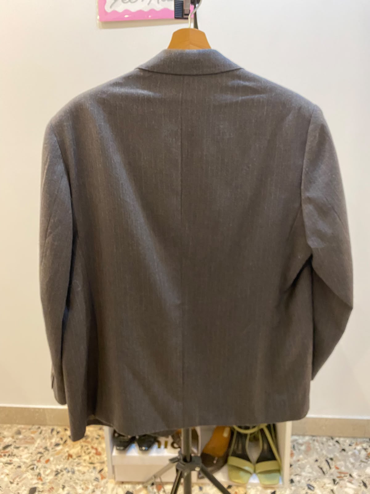 Blazer Valentino grigio gessato Tg unica - immagine 3