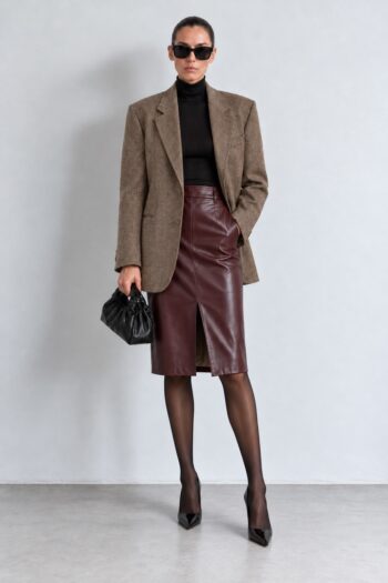 Blazer Burberry colori terra in pura lana Tg unica