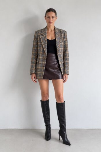 Blazer Valentino a pied de poule in pura lana Tg S/M